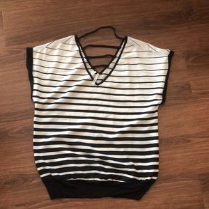 Black and white striped shirt